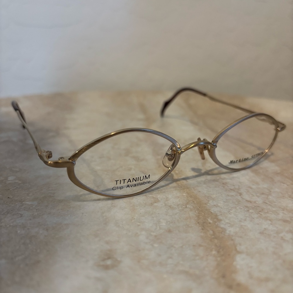 Martine Sitbon 6576 oval shaped titanium eyeglasses